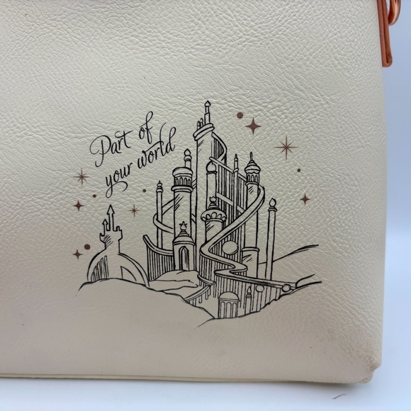 Loungefly Disney Ariel Cream and Tan Handbag/Crossbody - Picture 3 of 8
